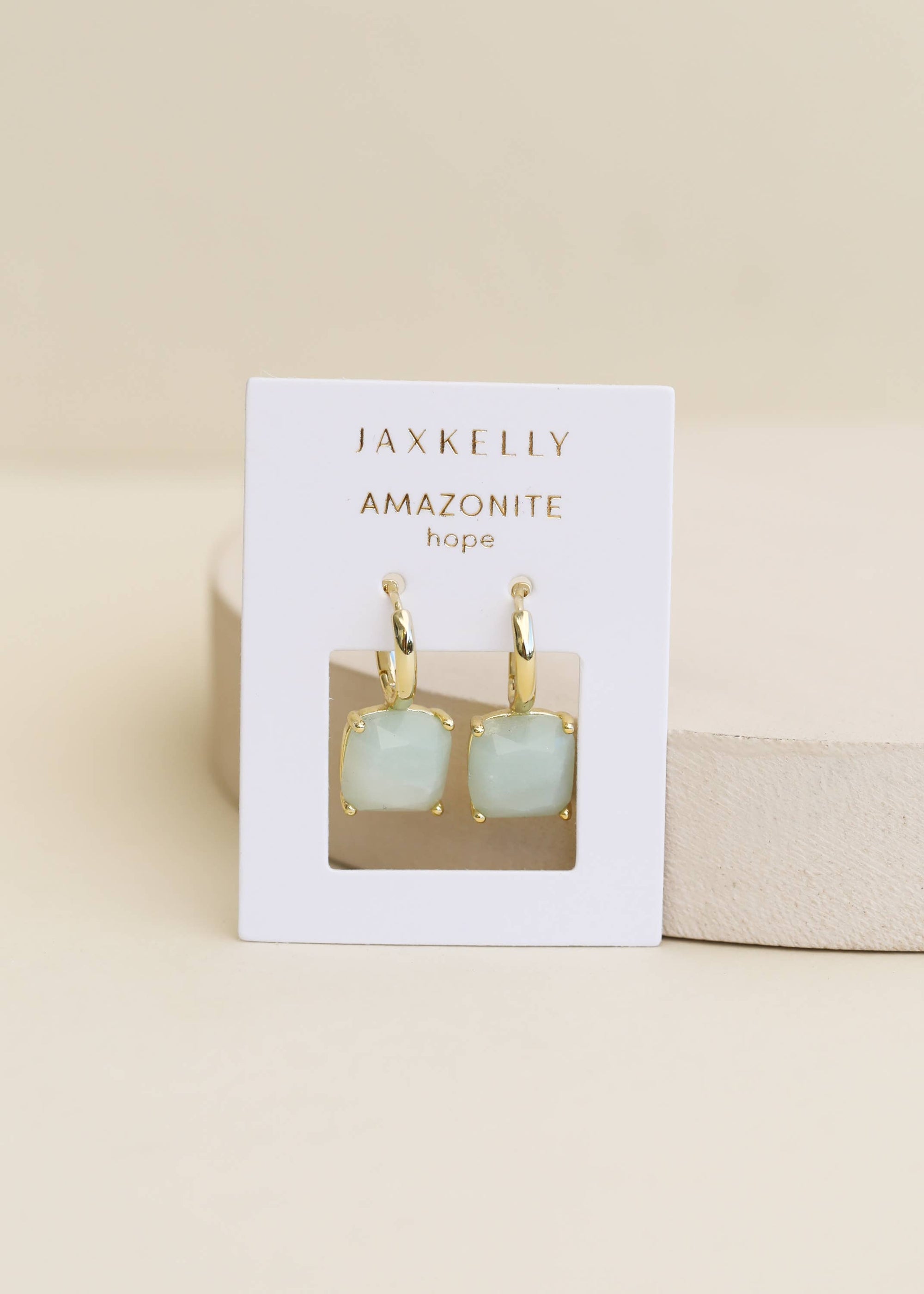 Amazonite Gemstone Mini Drop Earrings