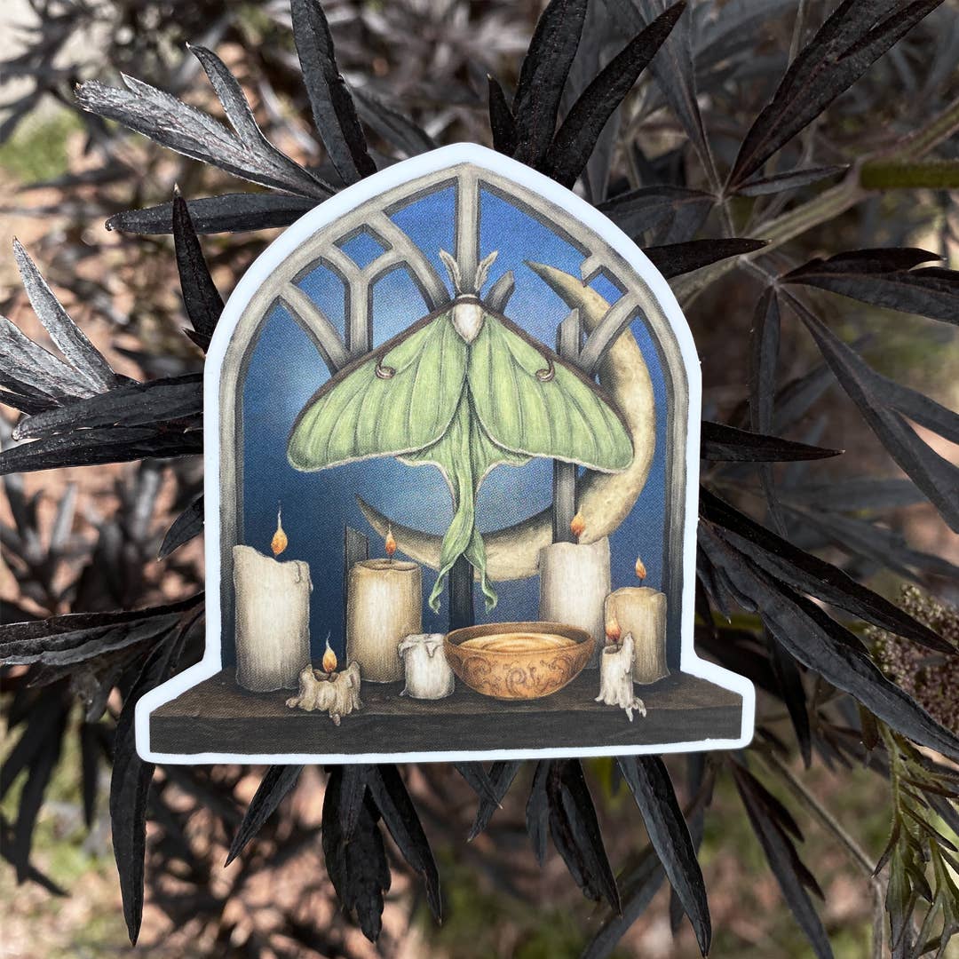Luna Moth Sticker by Jessica Roux