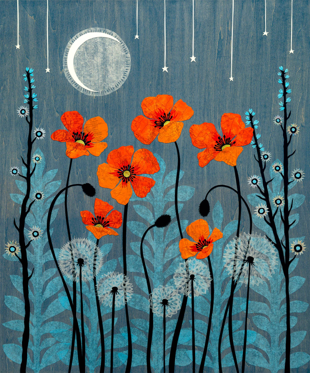 Serenade The Stars - 11 x 14 inch Cut Paper Art Print