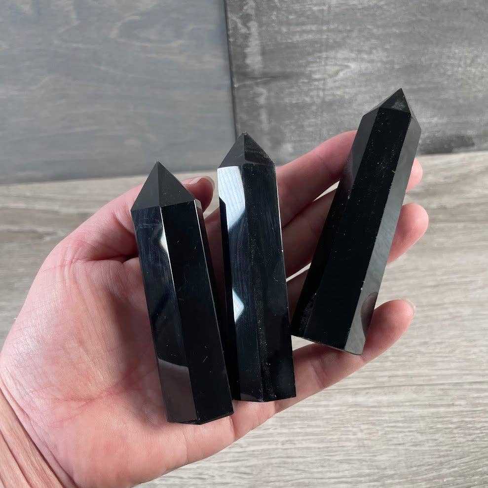 Obsidan Crystal Point