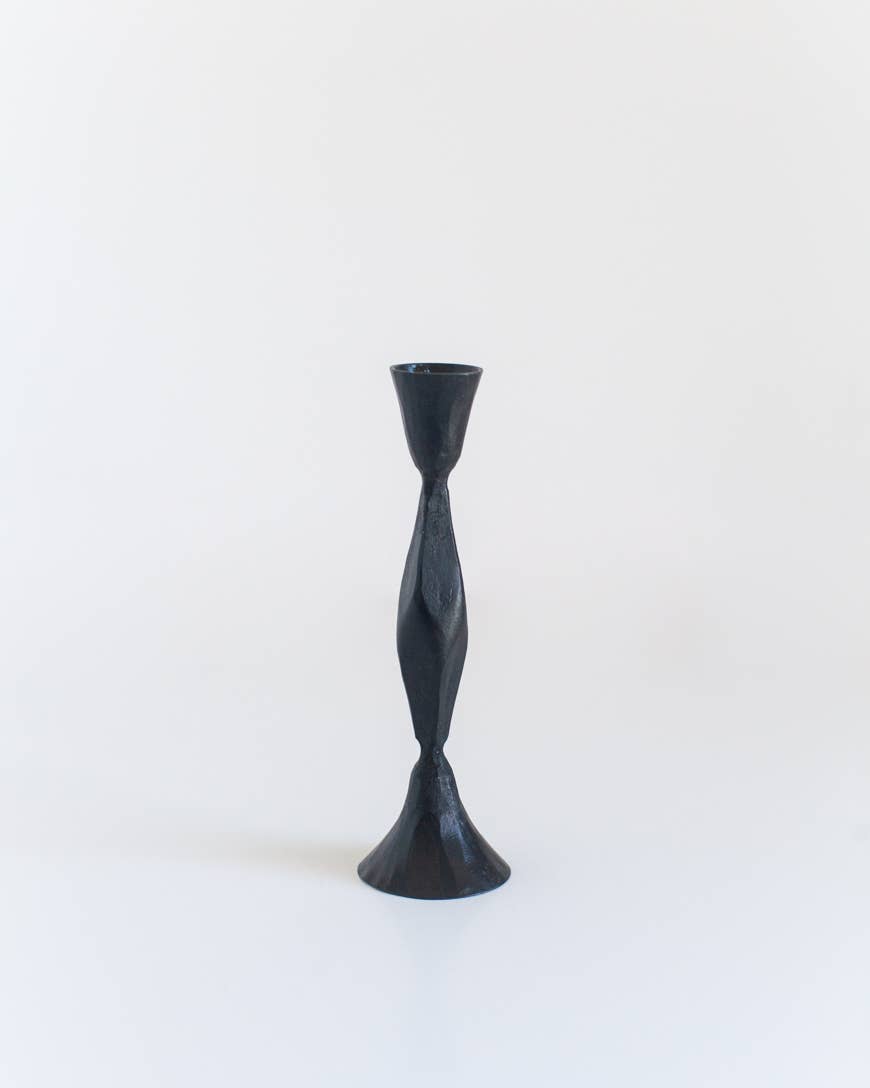 High Diamond Hand-Forged Iron Candle Stand
