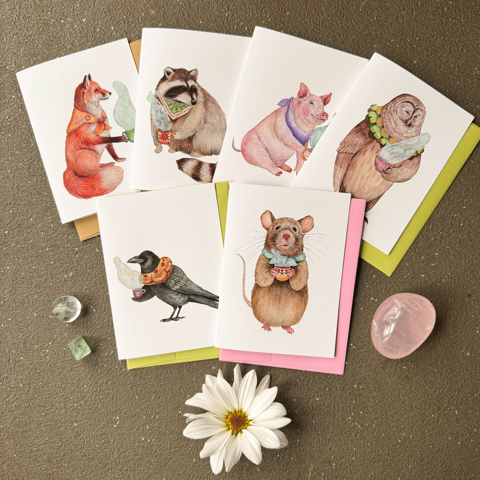 Critters and Cups - Small Card Pack 