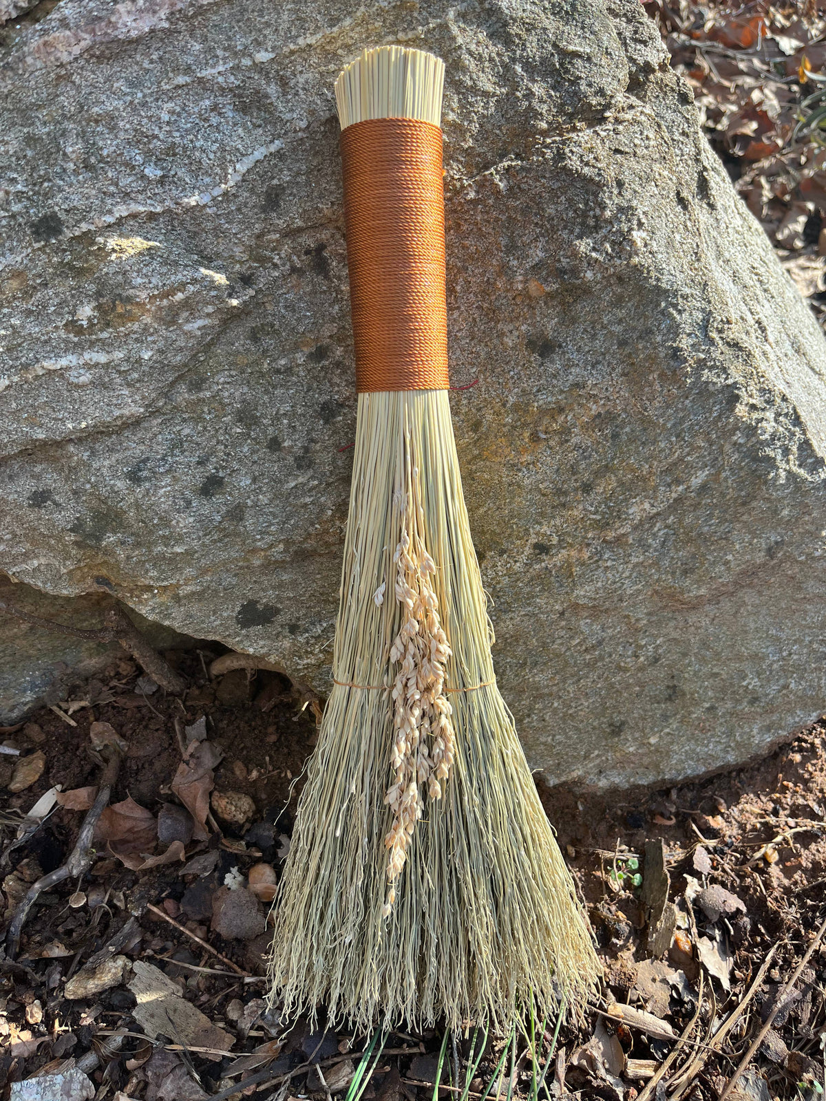 Stitched Whisk Broom: Black
