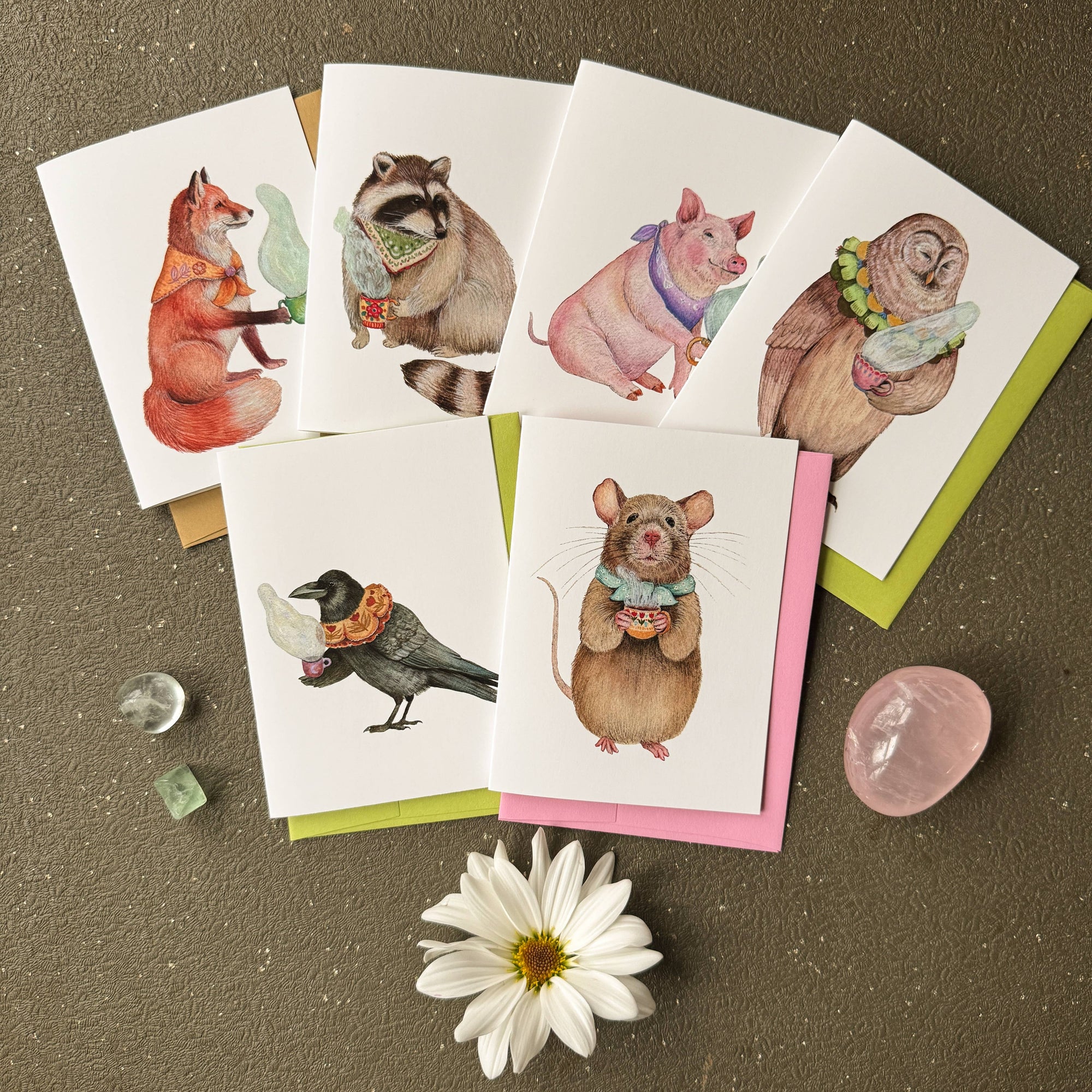 Critters and Cups - Small Card Pack 