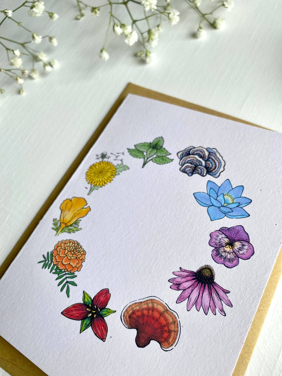 Rainbow Herbs Card