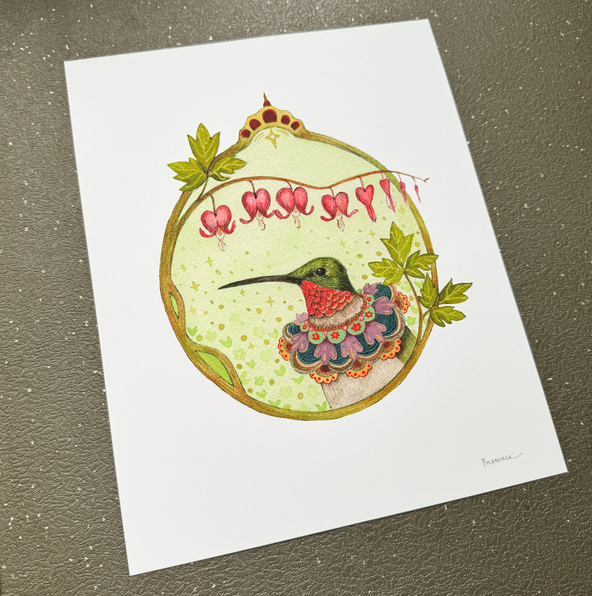 Hummingbird: Floral Flight Crew (8" x 10" Print) 