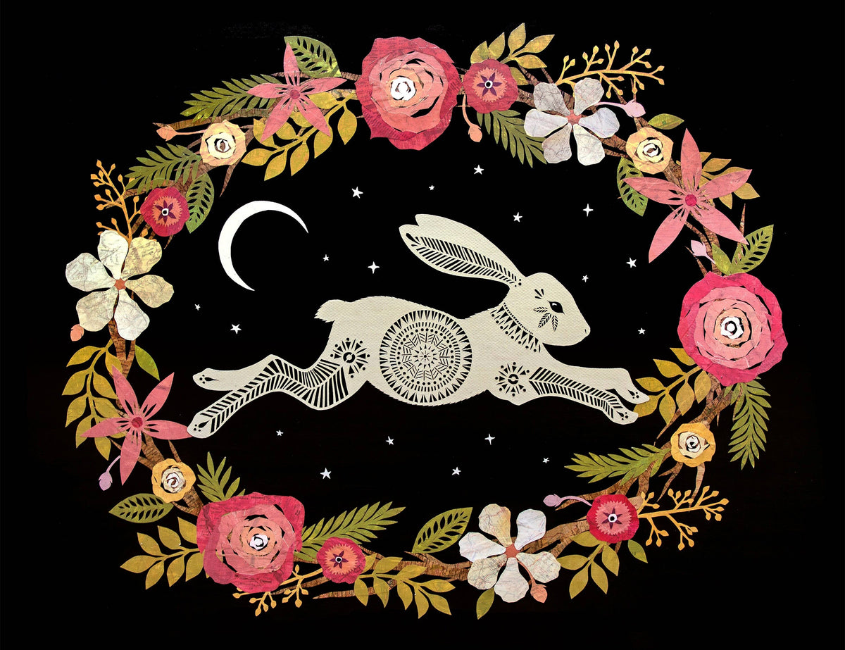 Bounding Through The Sweetest Hour (11&quot; x 14&quot; Cut Paper Art Print)