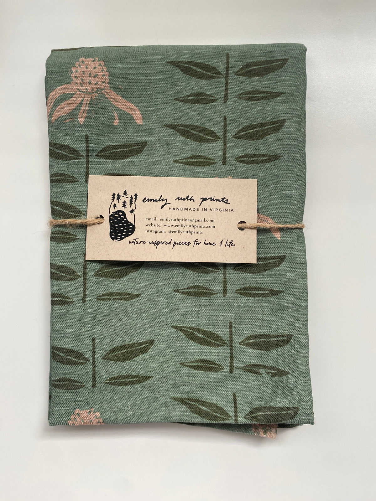 Natural Fern - Linen Tea Towel
