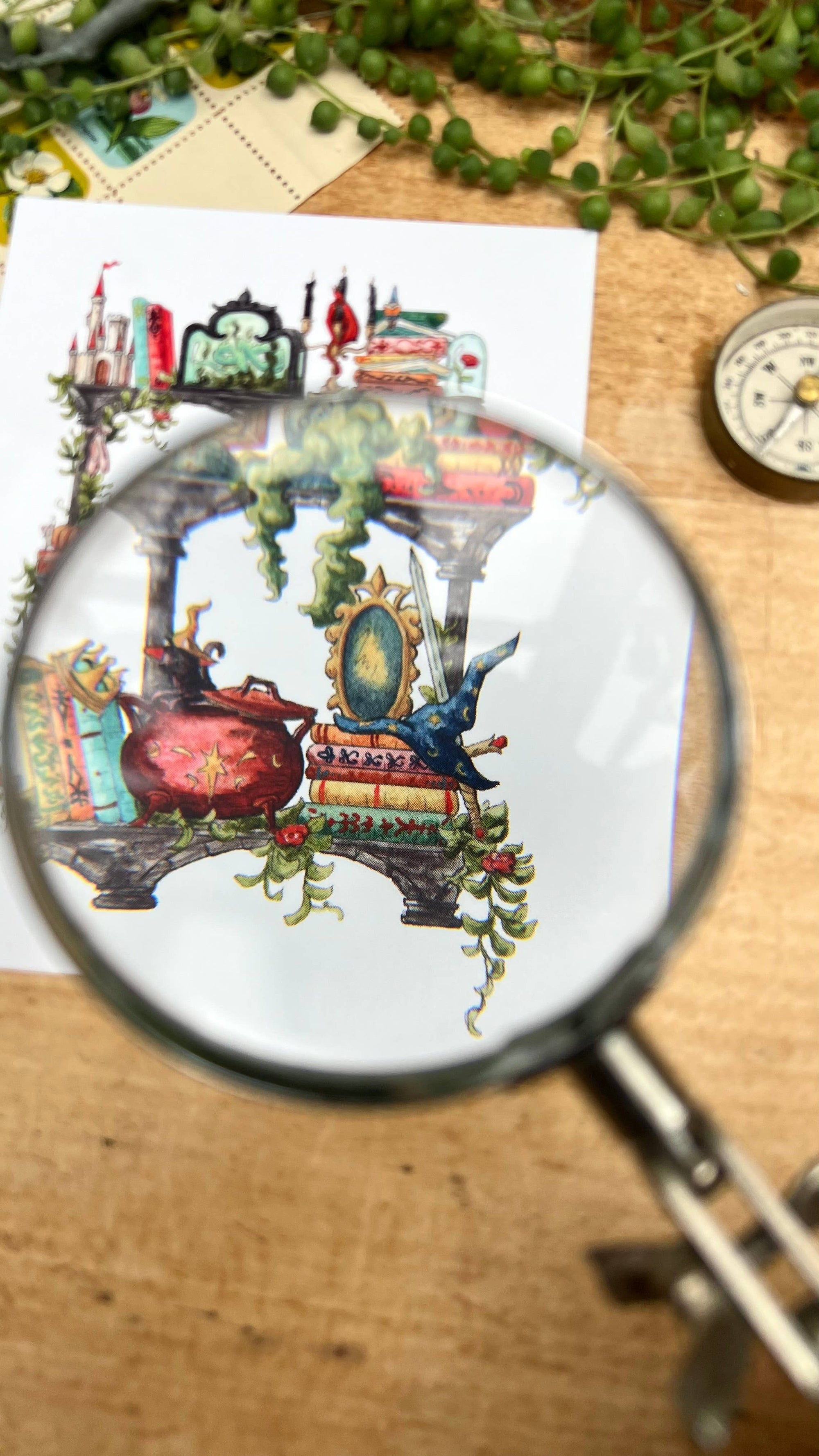 The Storybook Witch's Shelves Postcard