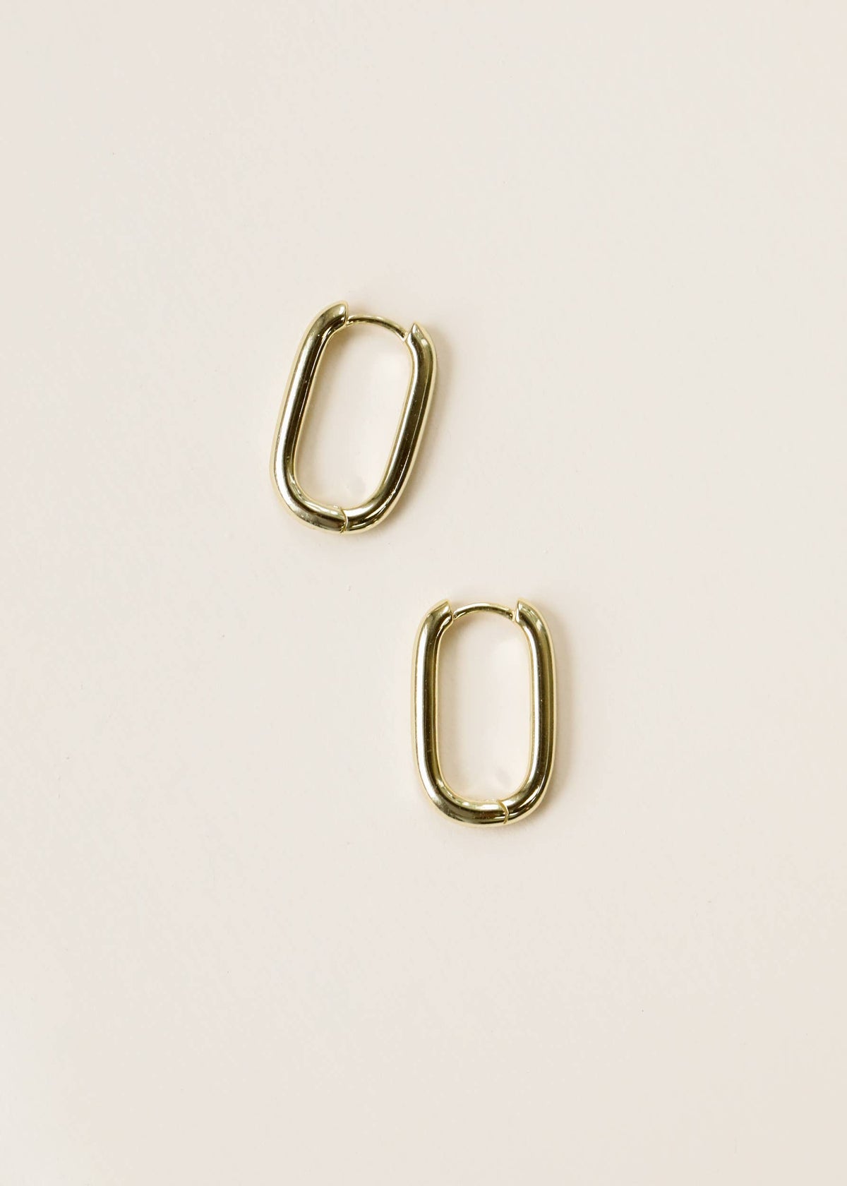 Large Rectangle Hoop Earrings