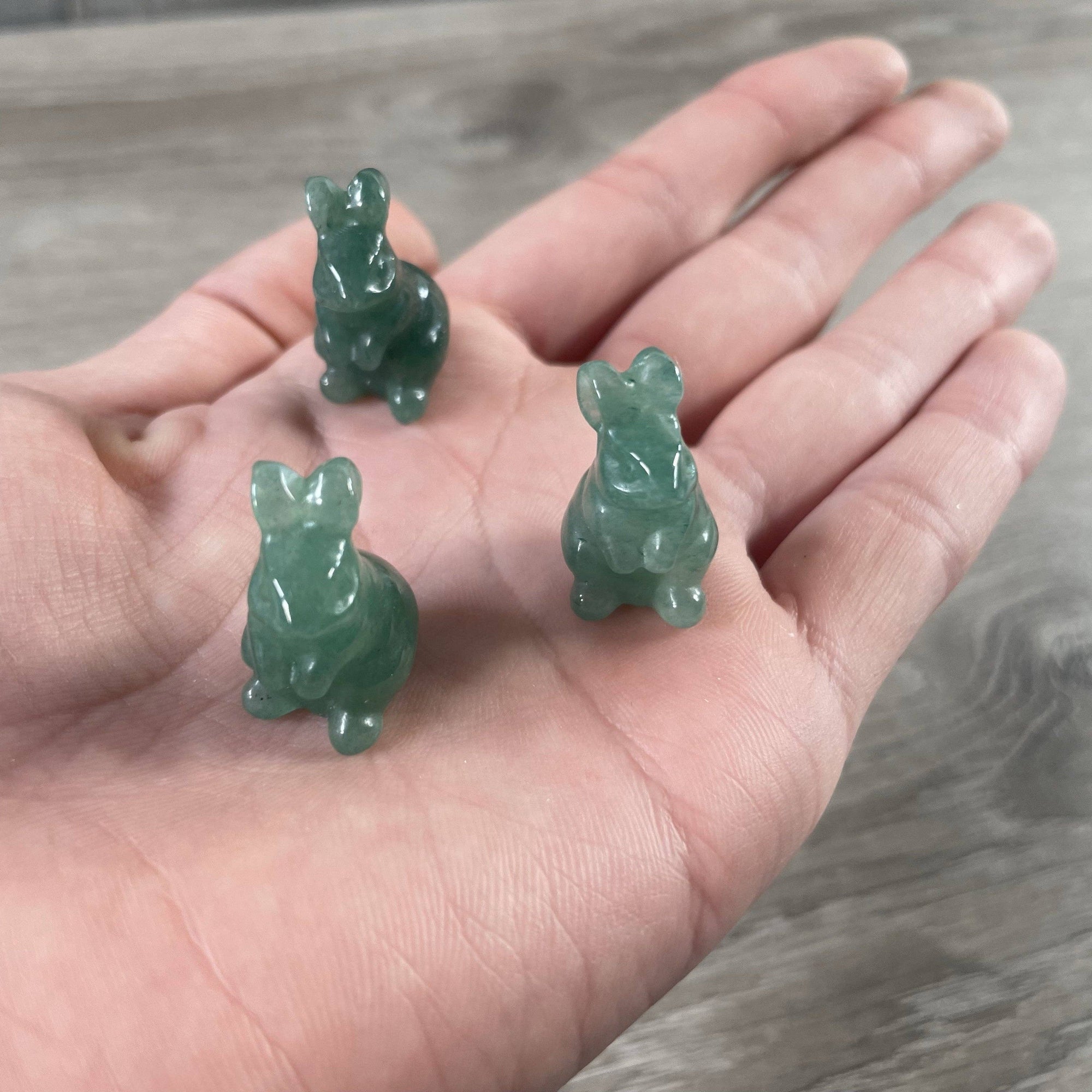 Rose Quartz Bunny Rabbit Carved Gemstone Figurine