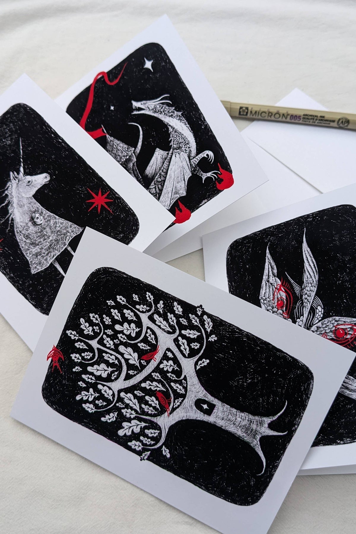 "The Hero" Notecard by Moth Folk