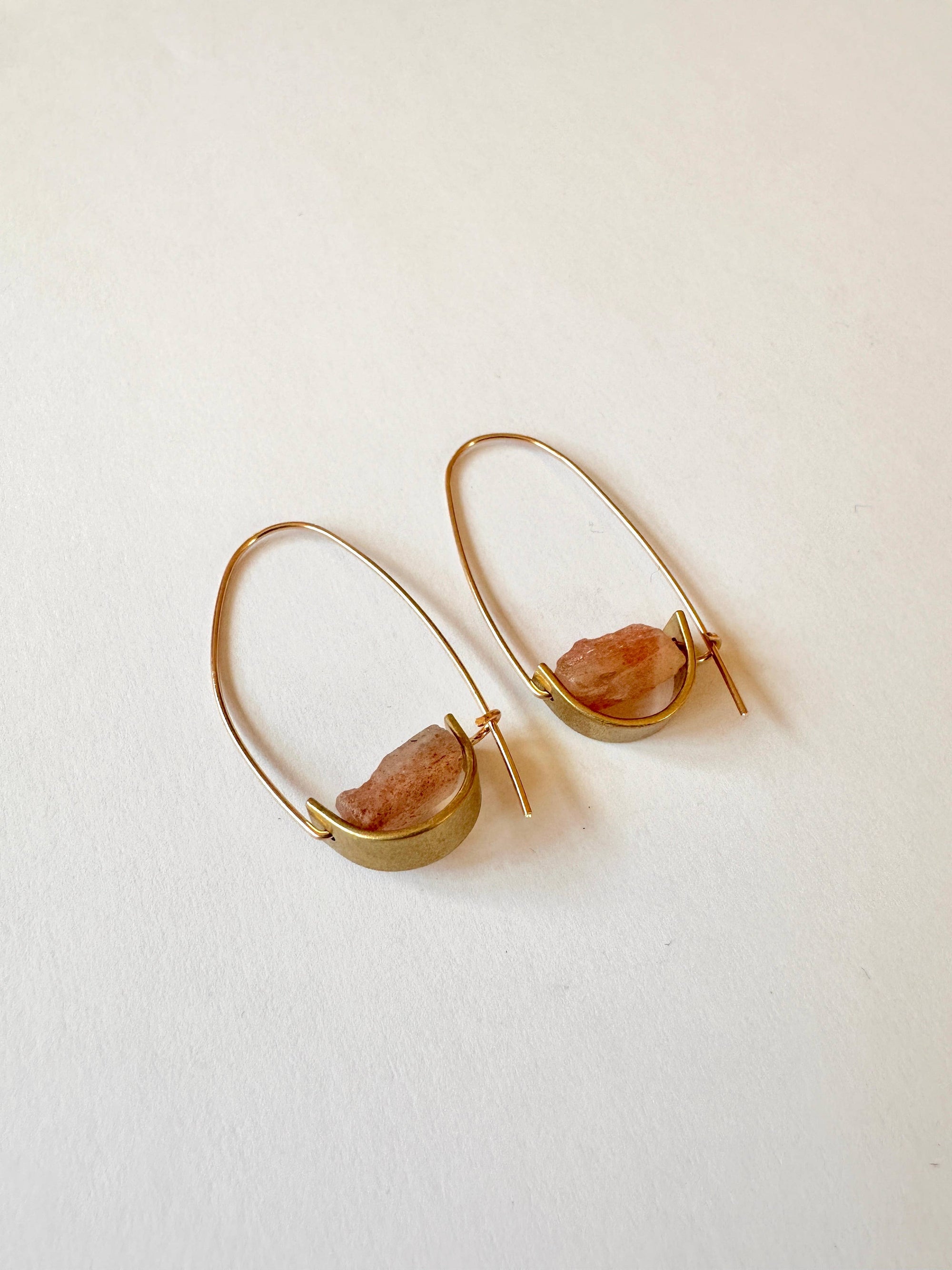 Sunstone Belen Minimalist Gemstone Earring