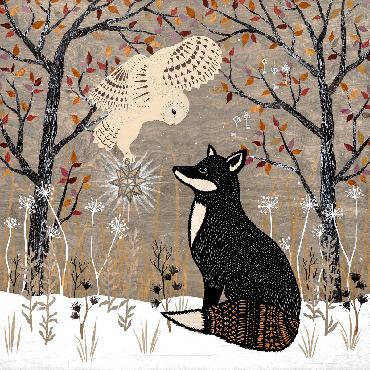 The Gift of Guiding Light - 8 x 8 inch Cut Paper Art Print