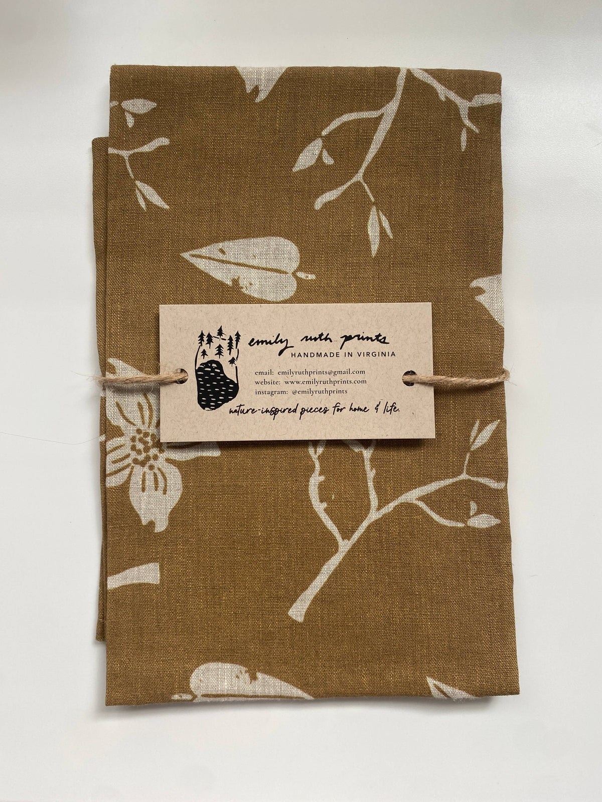 Natural Fern - Linen Tea Towel