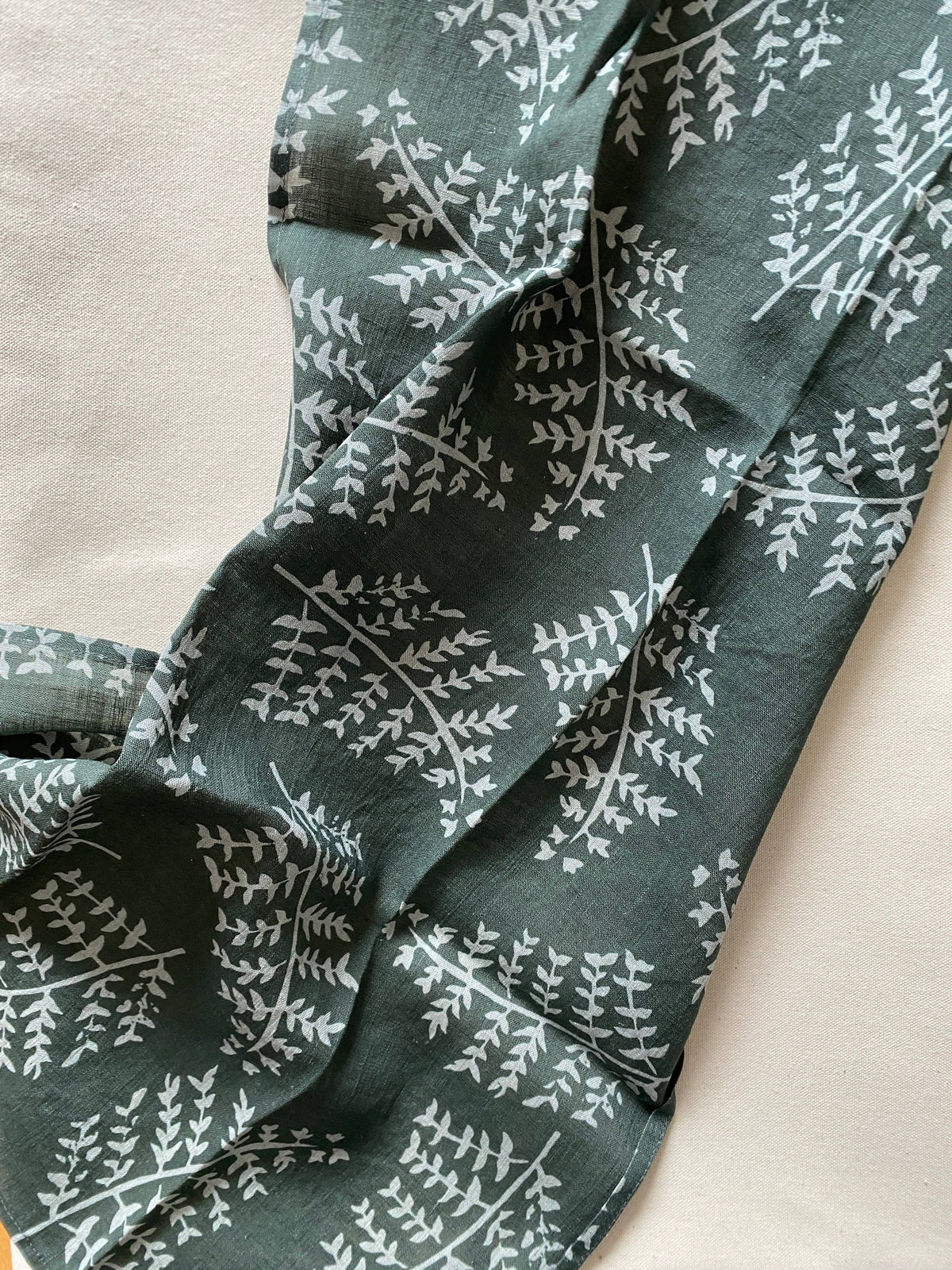 Dark Fig Linen Tea Towel