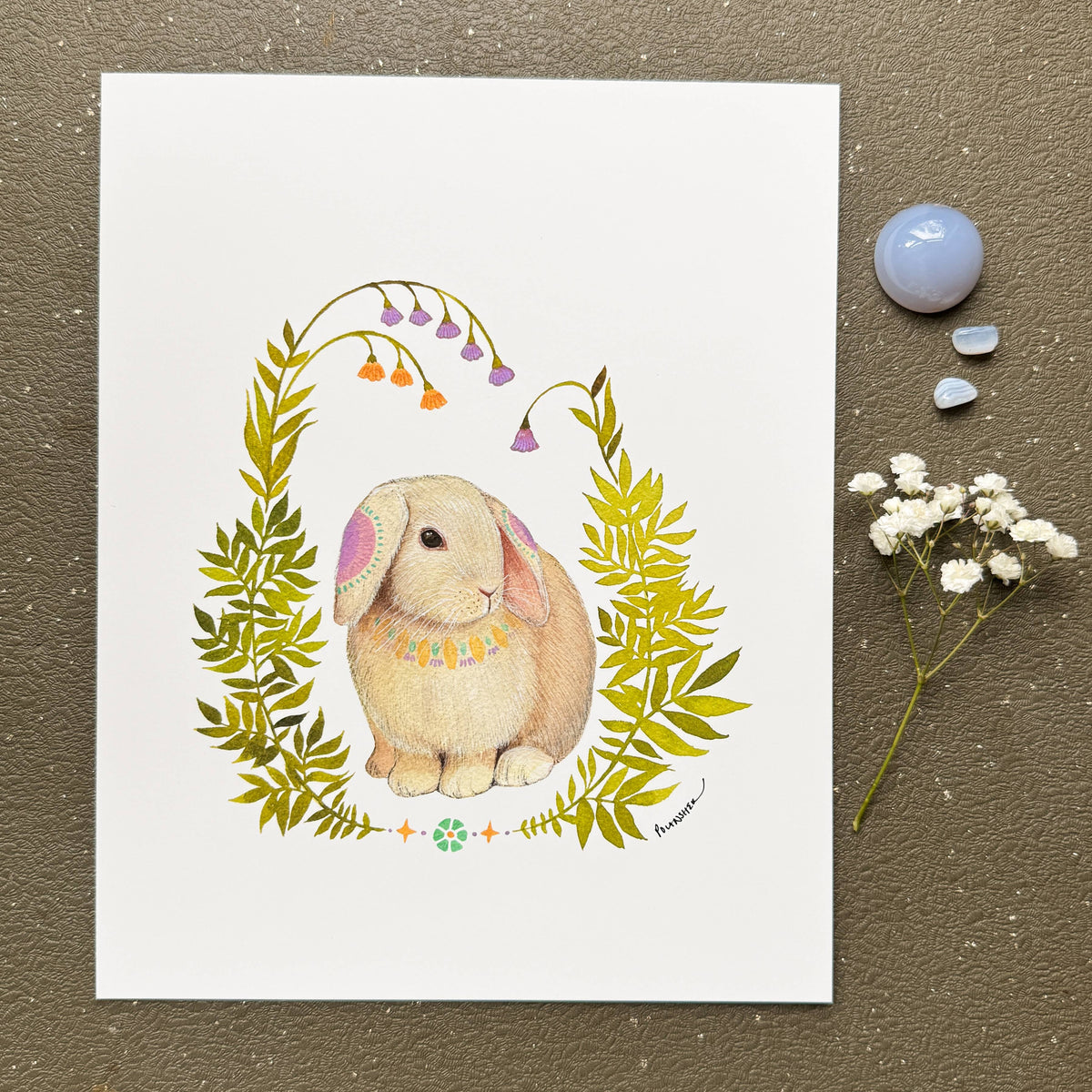 Bunny Bloom - 8"x10" Art Print
