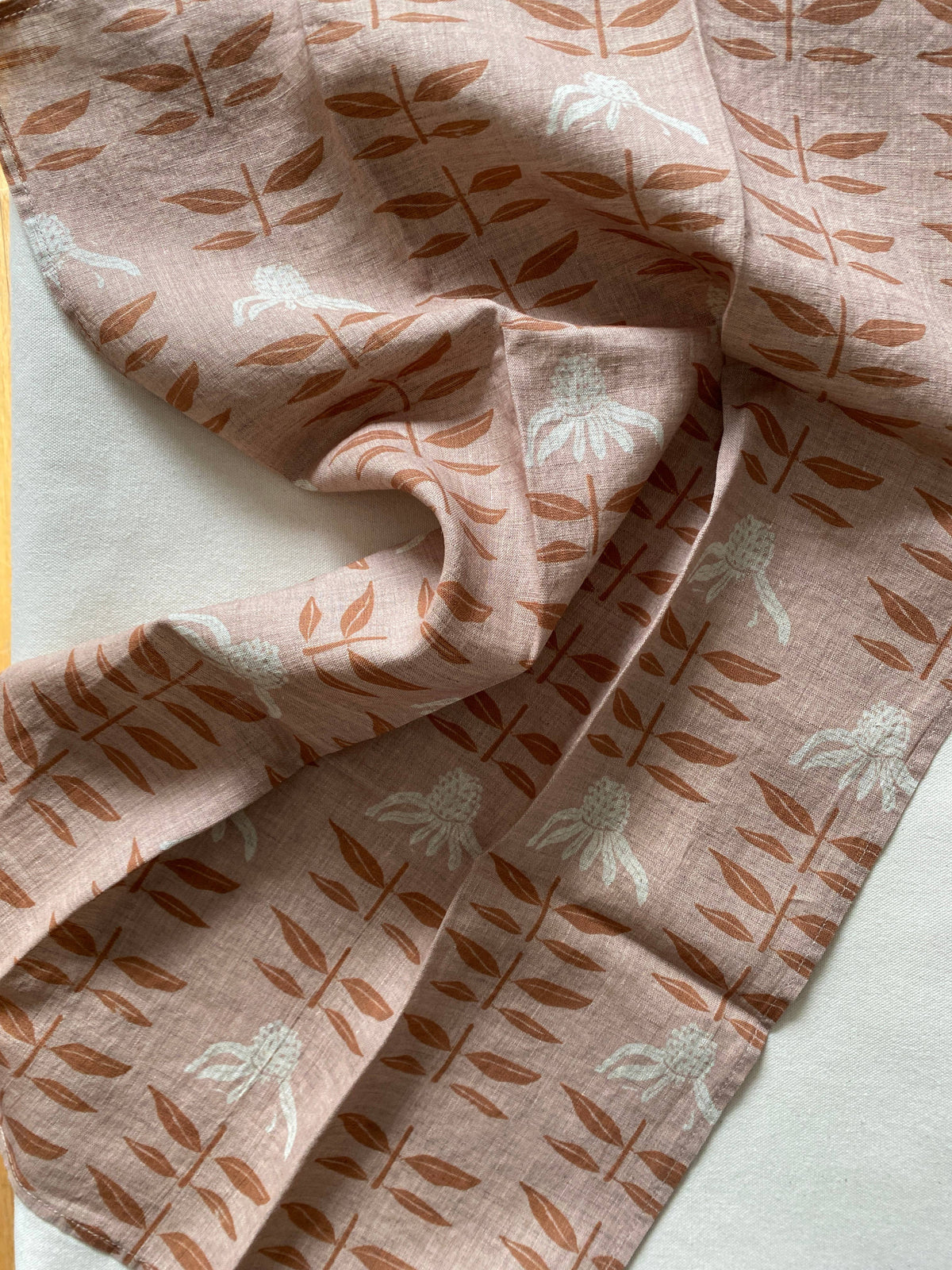 Dark Fig Linen Tea Towel