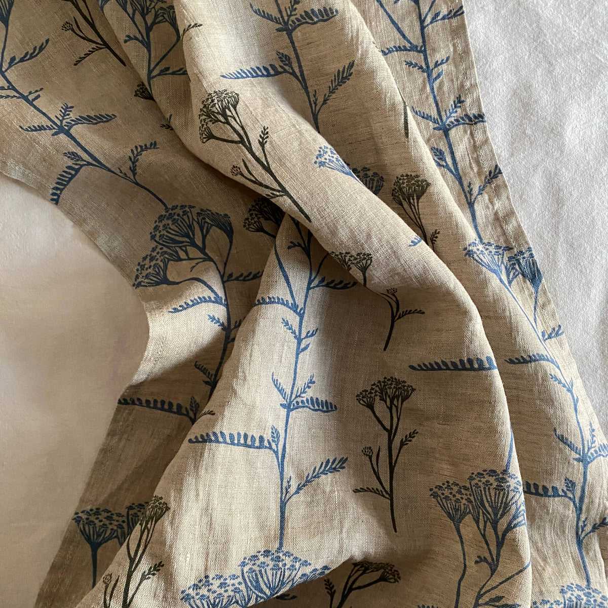 Dark Fig Linen Tea Towel