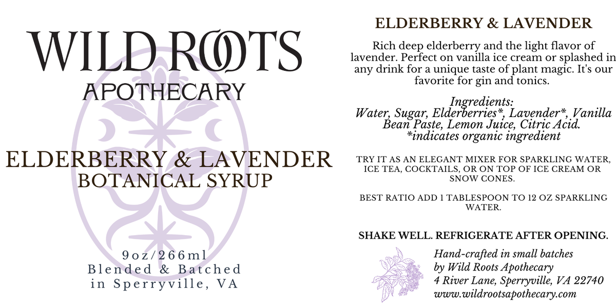 Elderberry &amp; Lavender Botanical Syrup