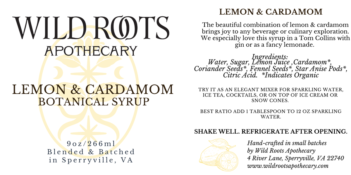 Lemon &amp; Cardamom Botanical Syrup