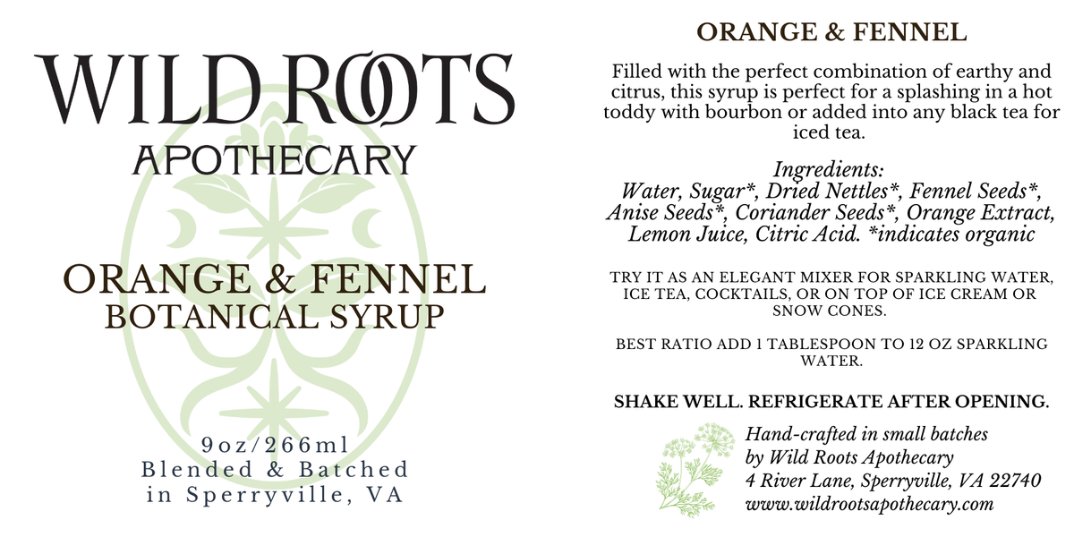 Orange &amp; Fennel Botanical Syrup