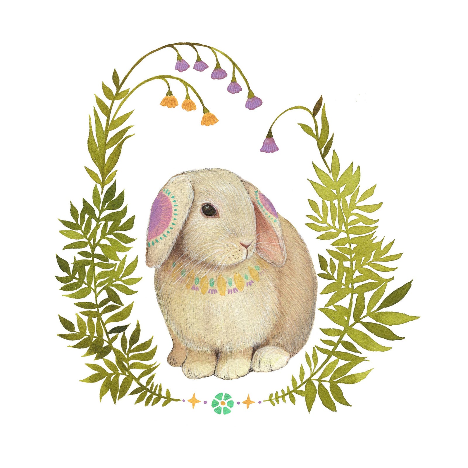 Bunny Bloom - 8"x10" Art Print