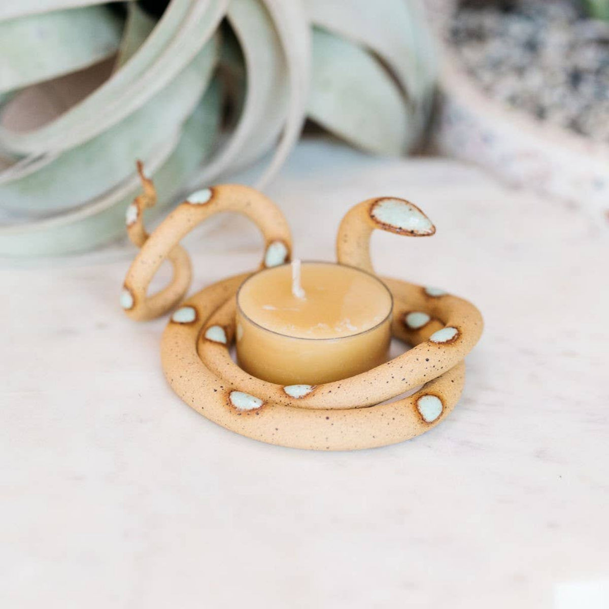 Ceramic Snake Tealight: Selma