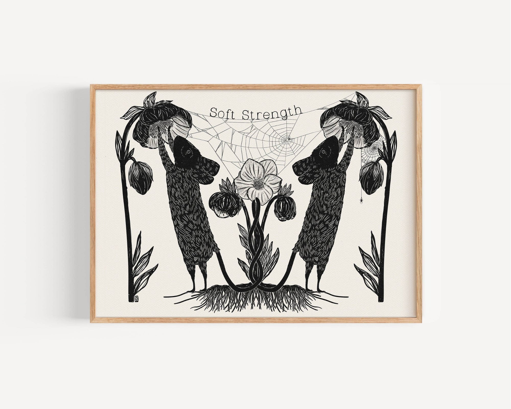 Garden Mice &amp; Hellebore Print
