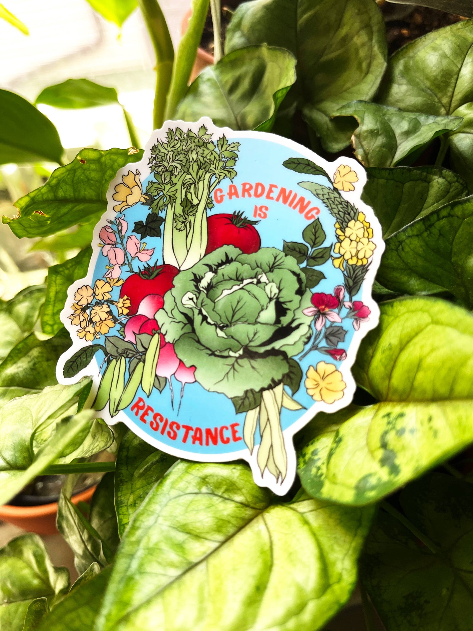 Gardening Is Resistance Sticker
