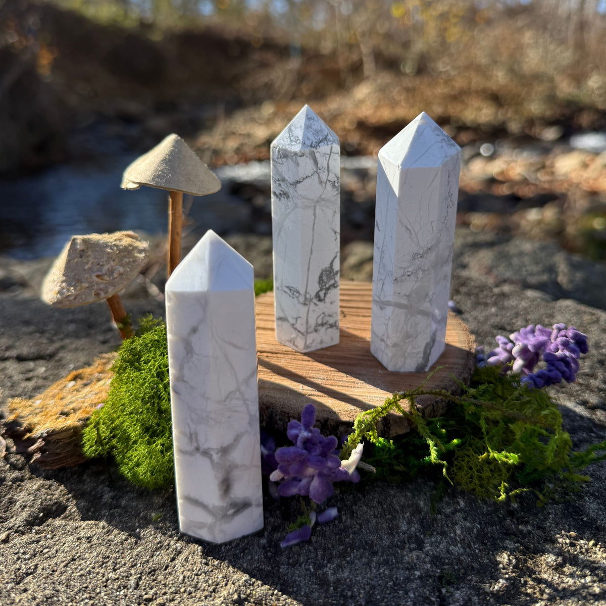 Howlite Crystal Point