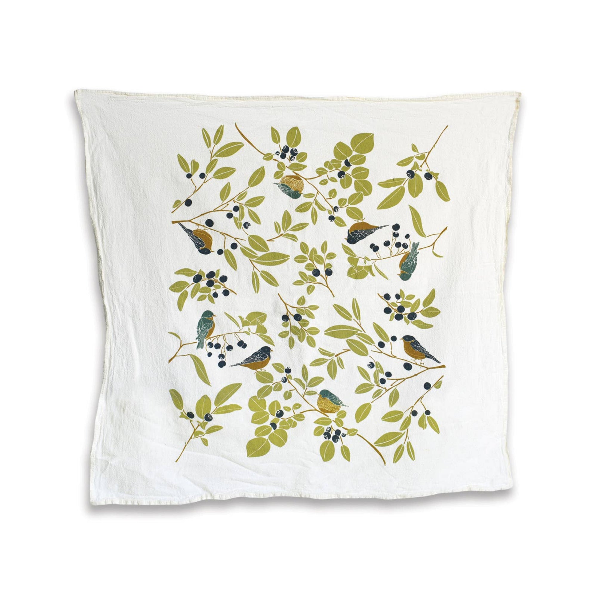 Huckleberry Marsh Kitchen Tea Towel with Bluebirds