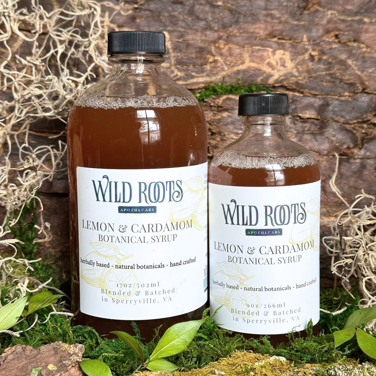 Lemon Cardamom Syrup Both
