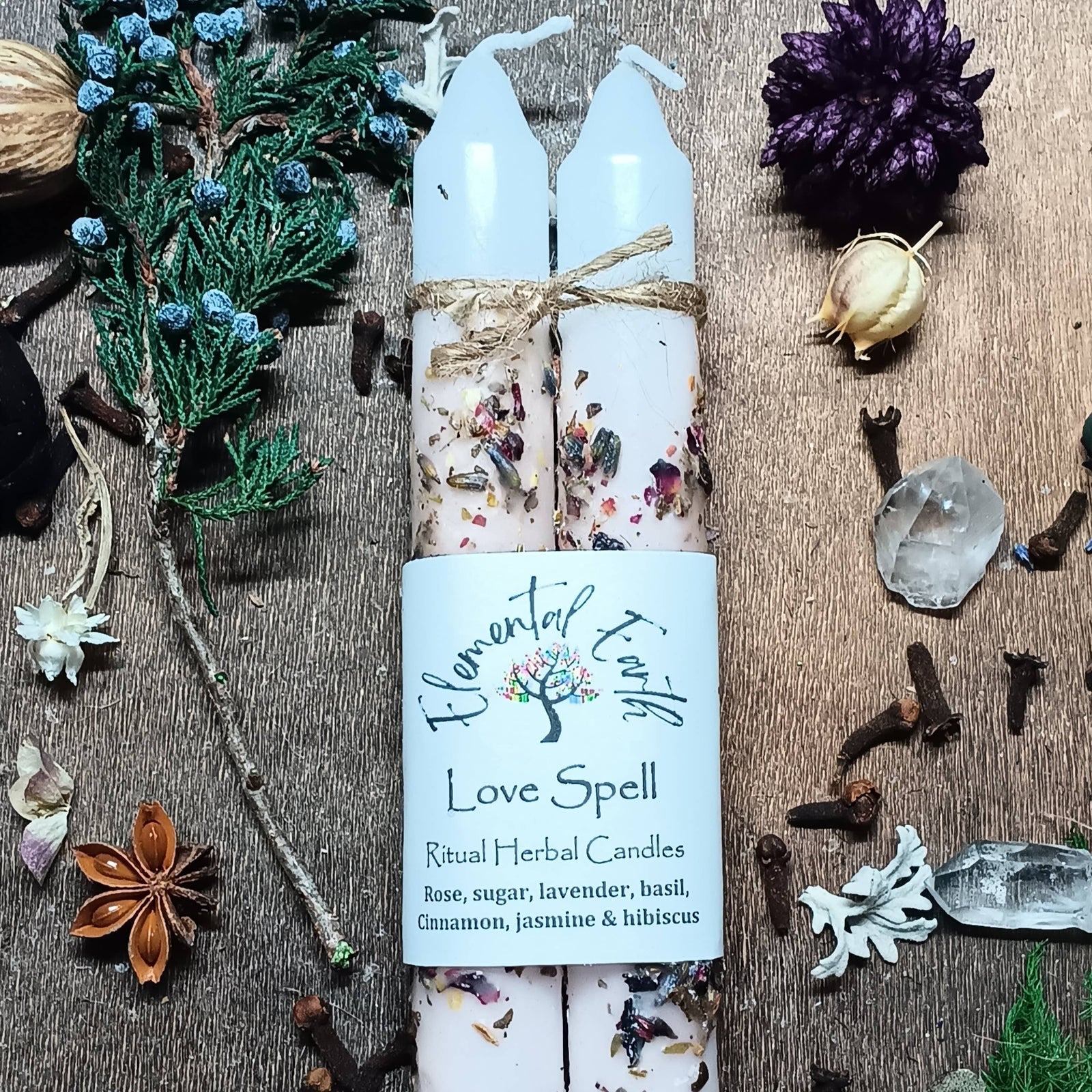 Love Spell Herbal Intention Candles