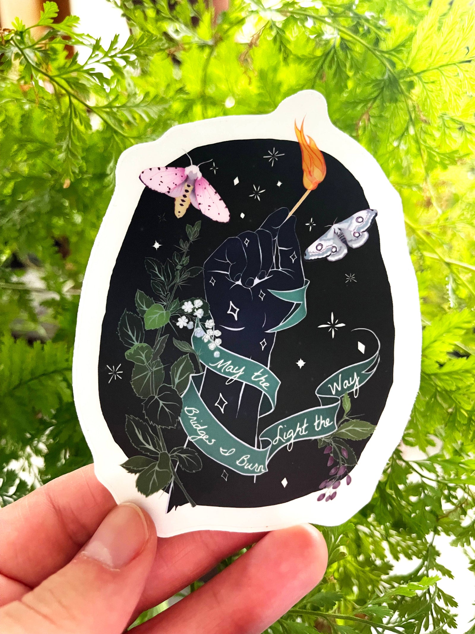 May The Bridges I Burn Light The Way: Feminist Sticker