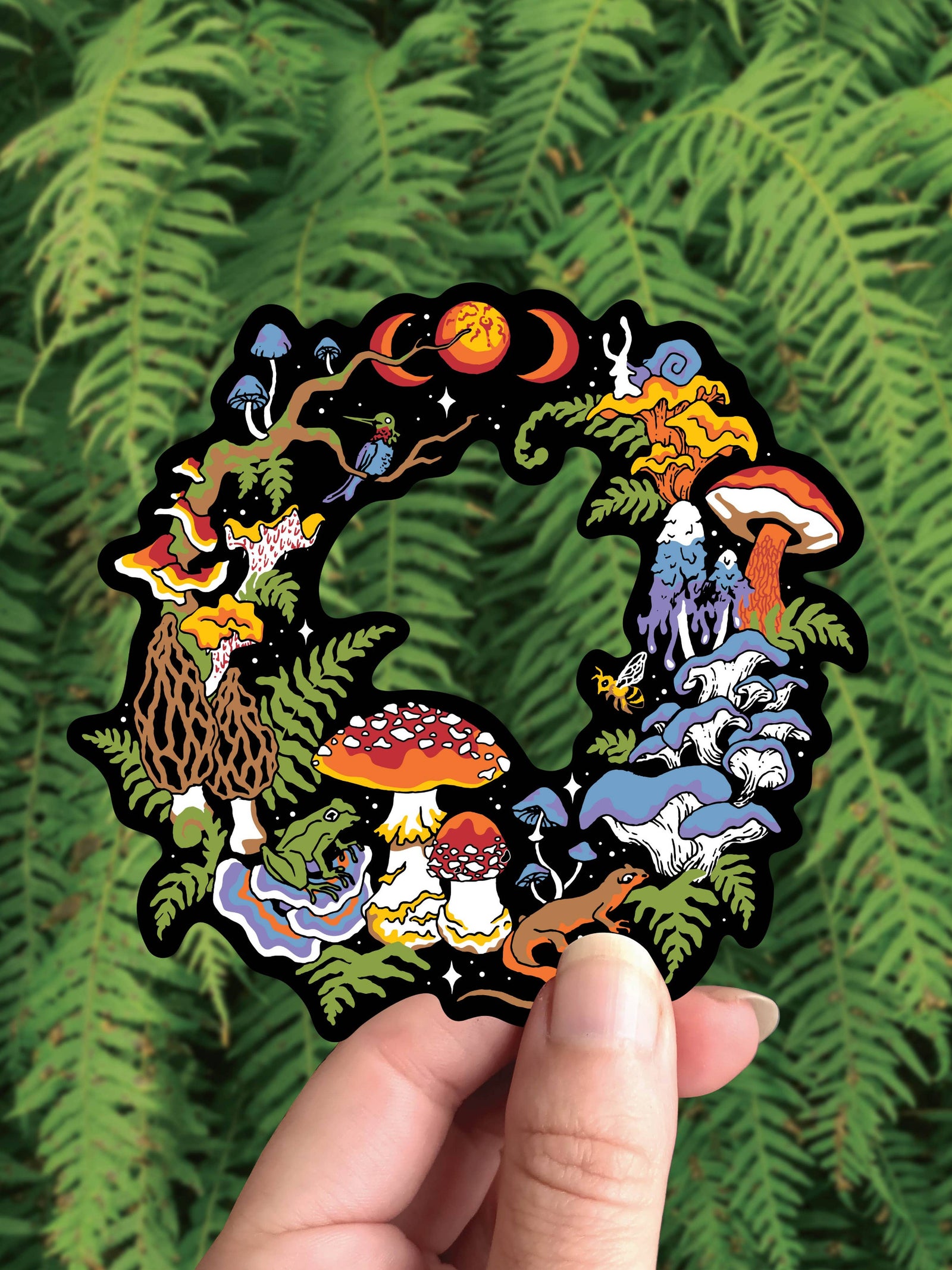 Mushroom Fairy Ring - Vinyl Sticker 