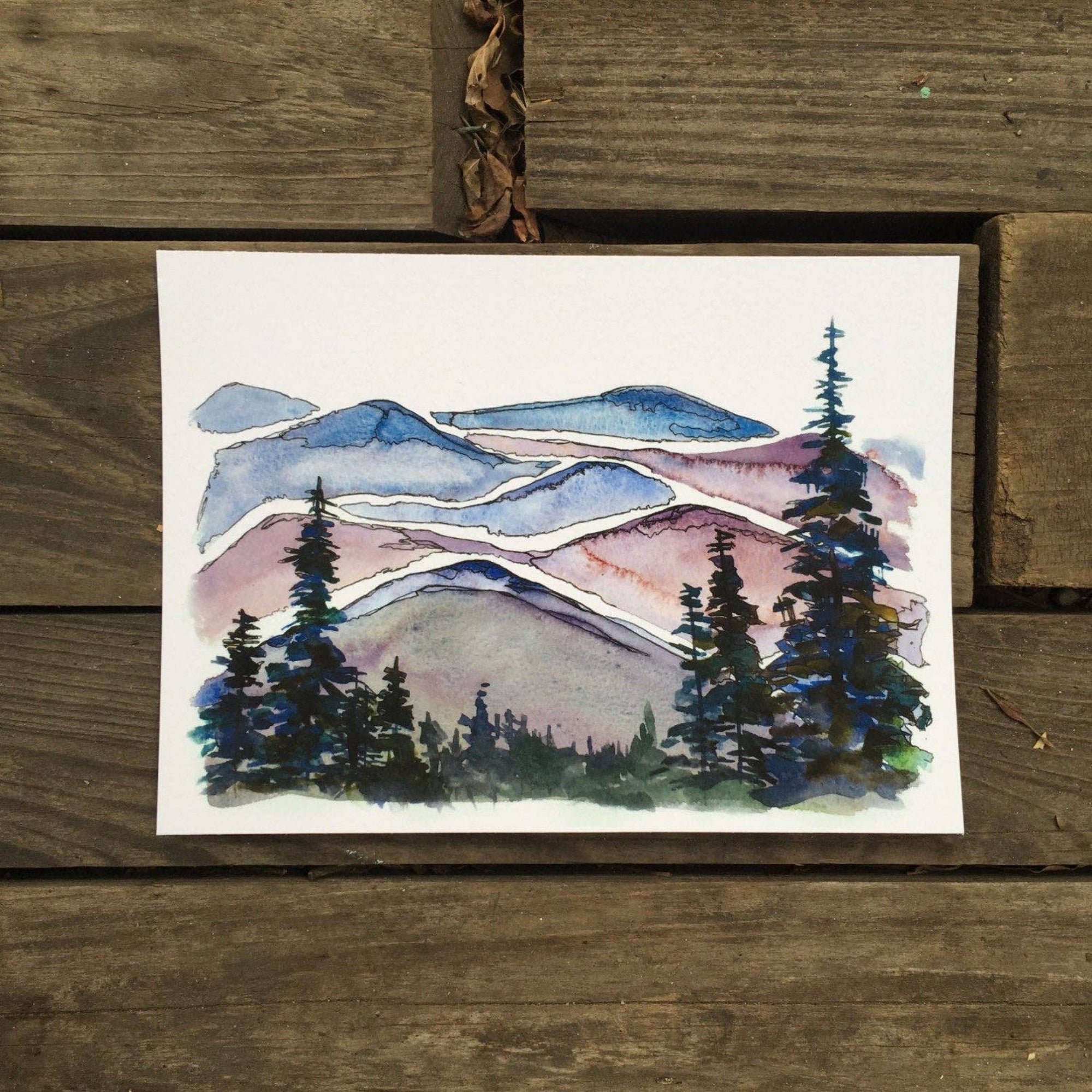 North Carolina Blue Ridge Mountains, Fine Art Print : 8x10
