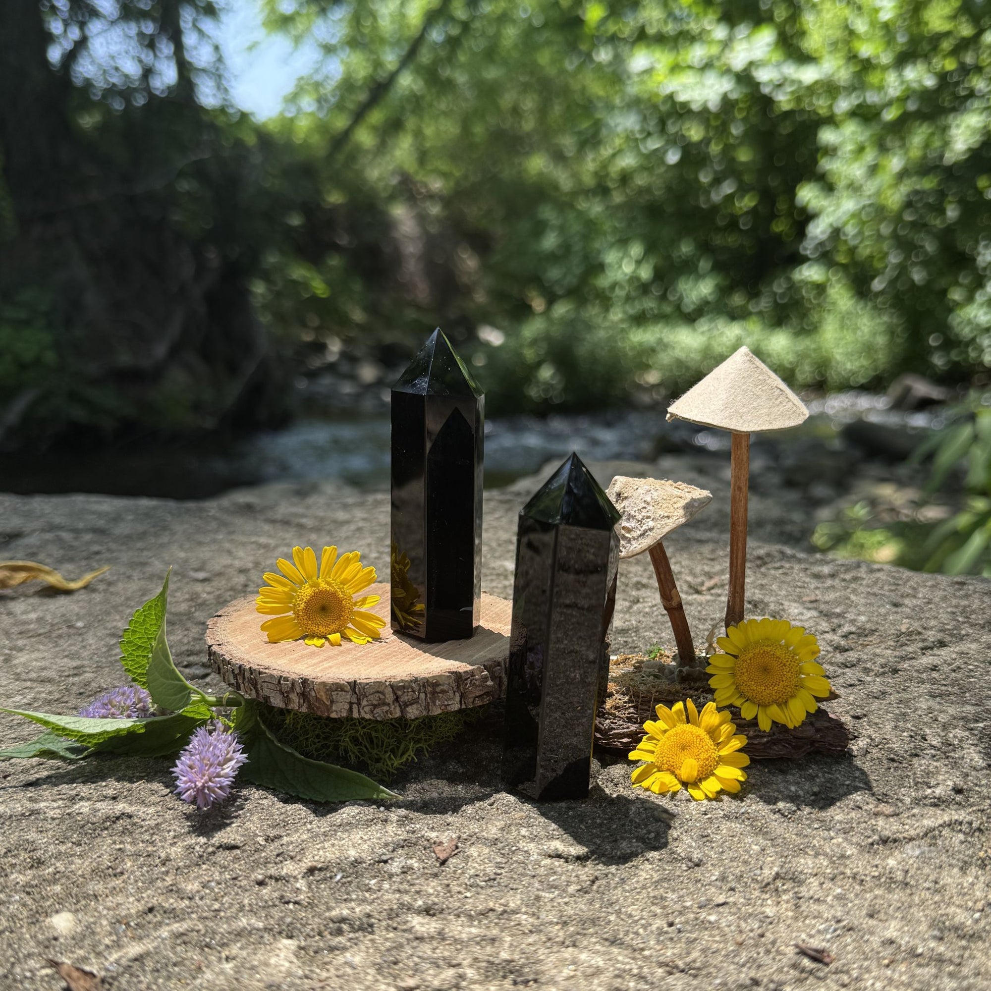 Obsidan Crystal Point