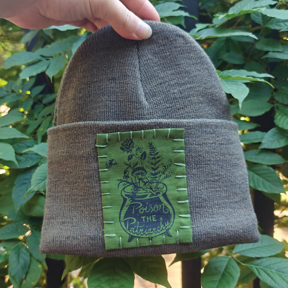 Poison the Patriarchy Patch Hat: Raven Gray