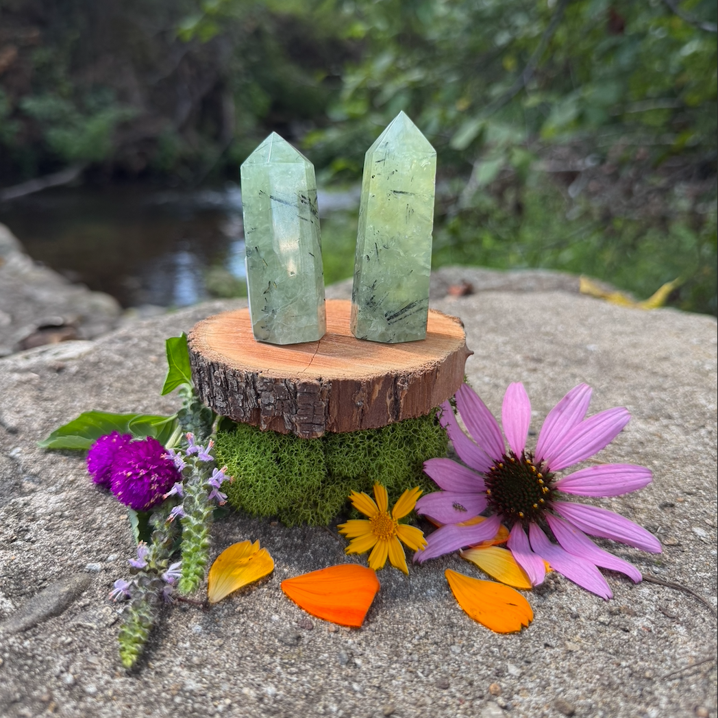 Prehnite Crystal Point
