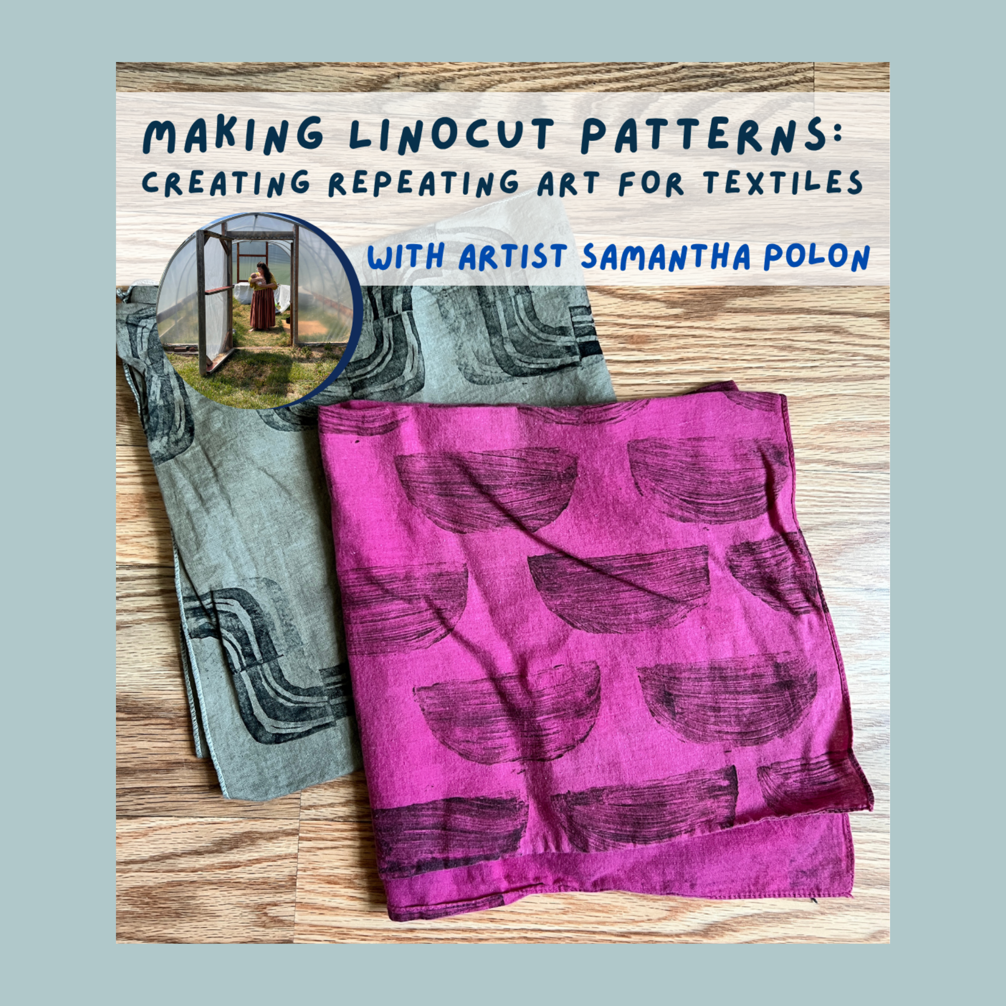 Making Linocut Patterns: Creating Repeating Art for Textiles