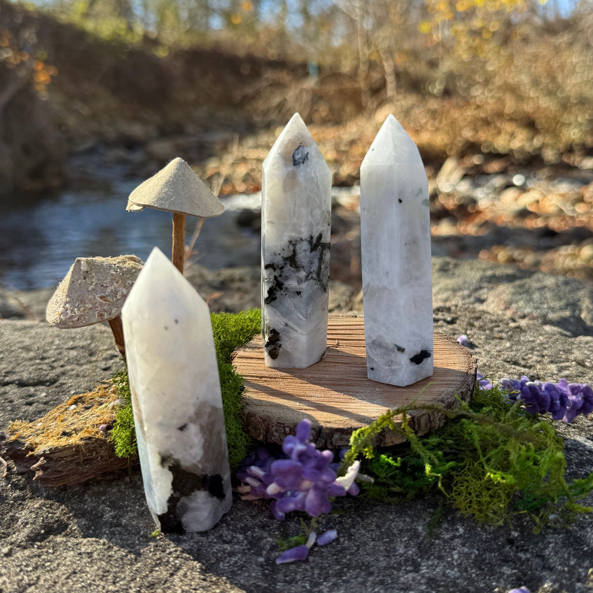 Rainbow Moonstone Crystal Point