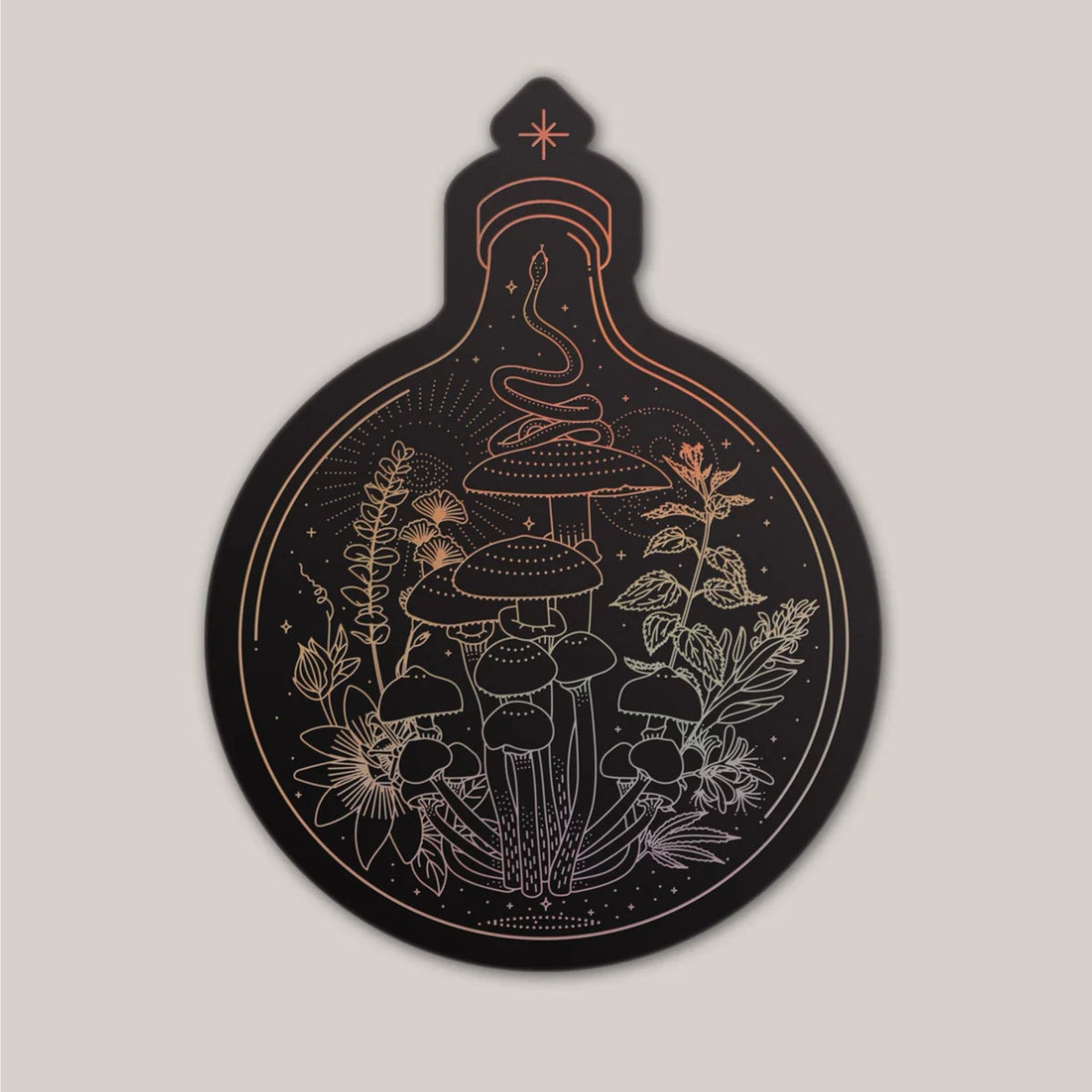 Shroom Alchemy Vinyl Holographic Sticker