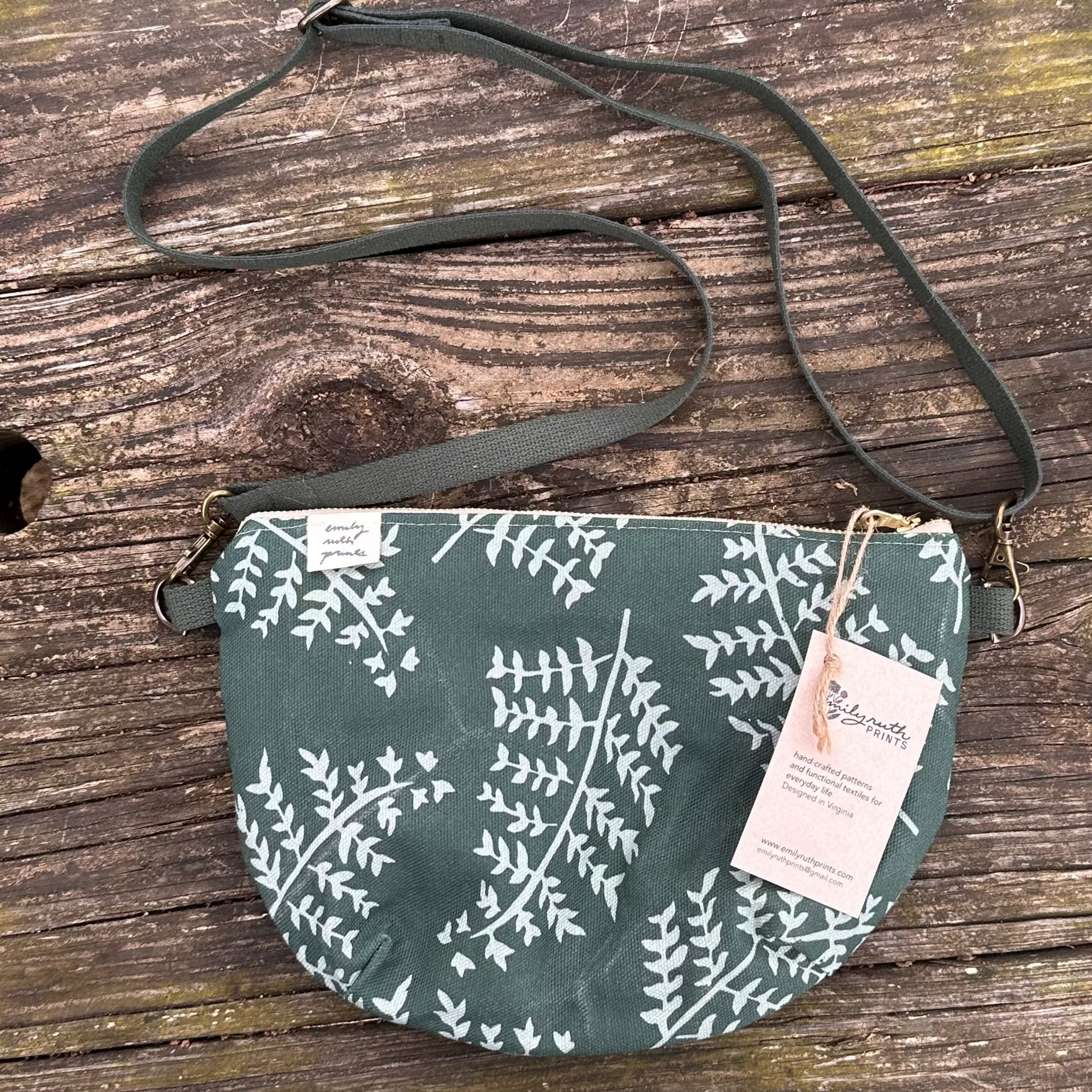 Small Canvas sling: Fern