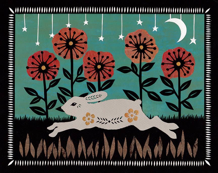 Springing Through the Field Cut Paper Art Print