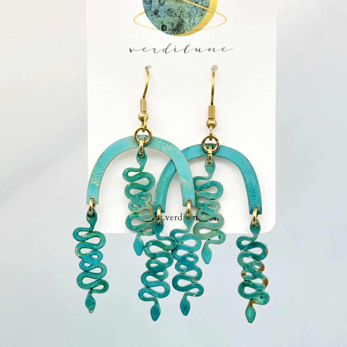 Sultry Sulmmer Patina Earrings - #6