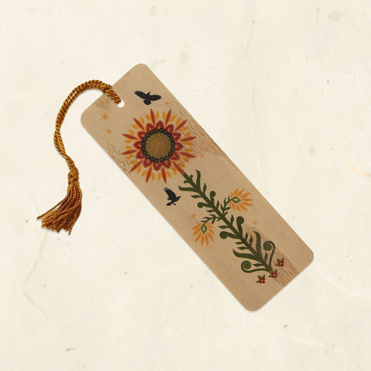 Root Bookmarks Sunflower Wood Bookmark with Tassel – Wild Roots Apothecary