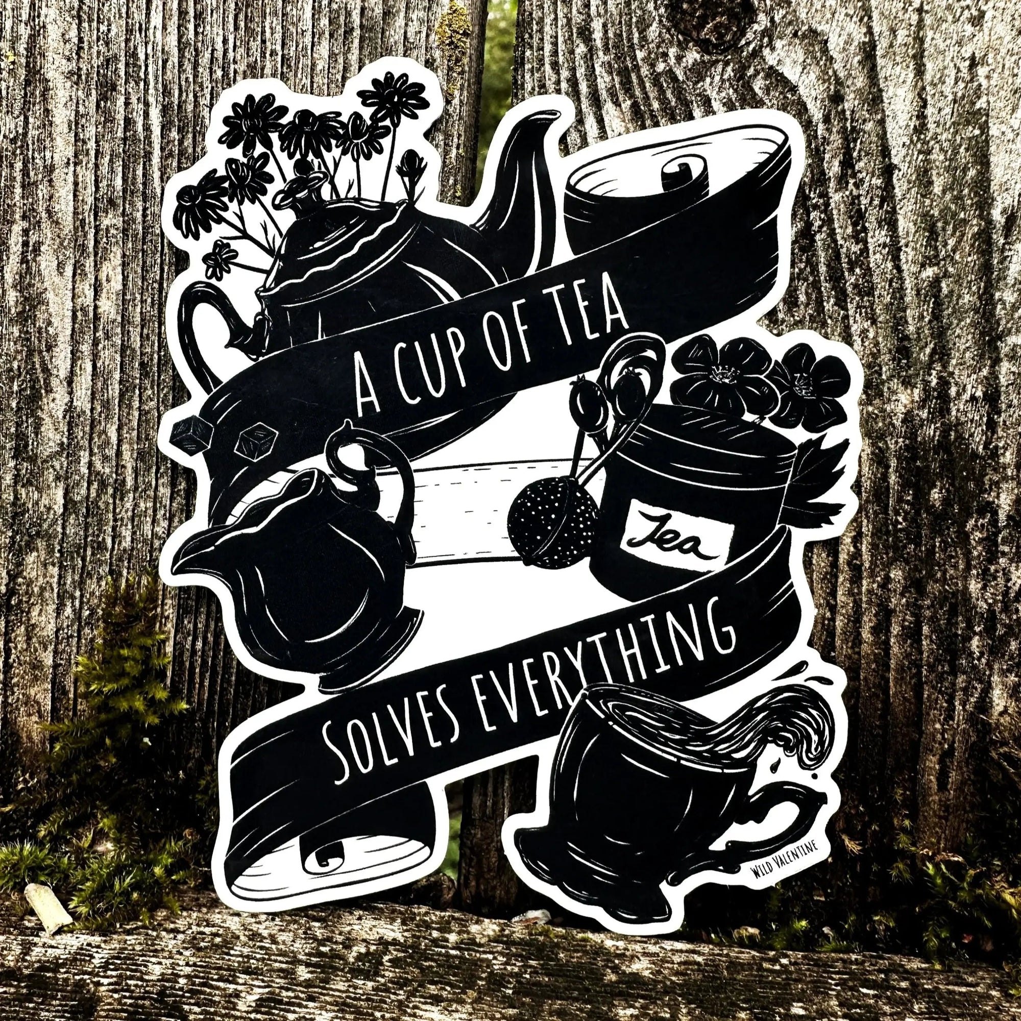 Tea Set Vinyl Sticker