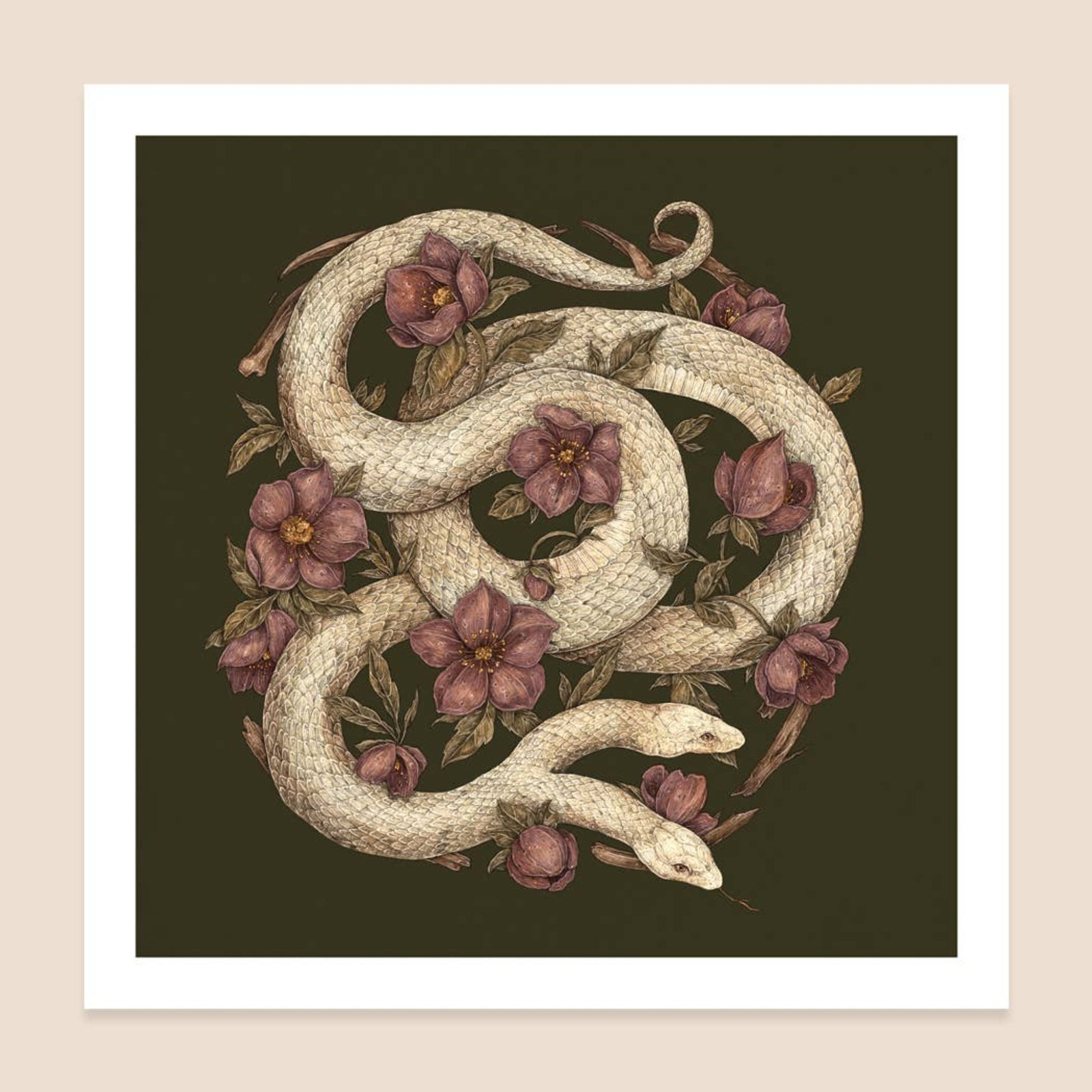 Two-Headed Snake Print (12” x 12”)