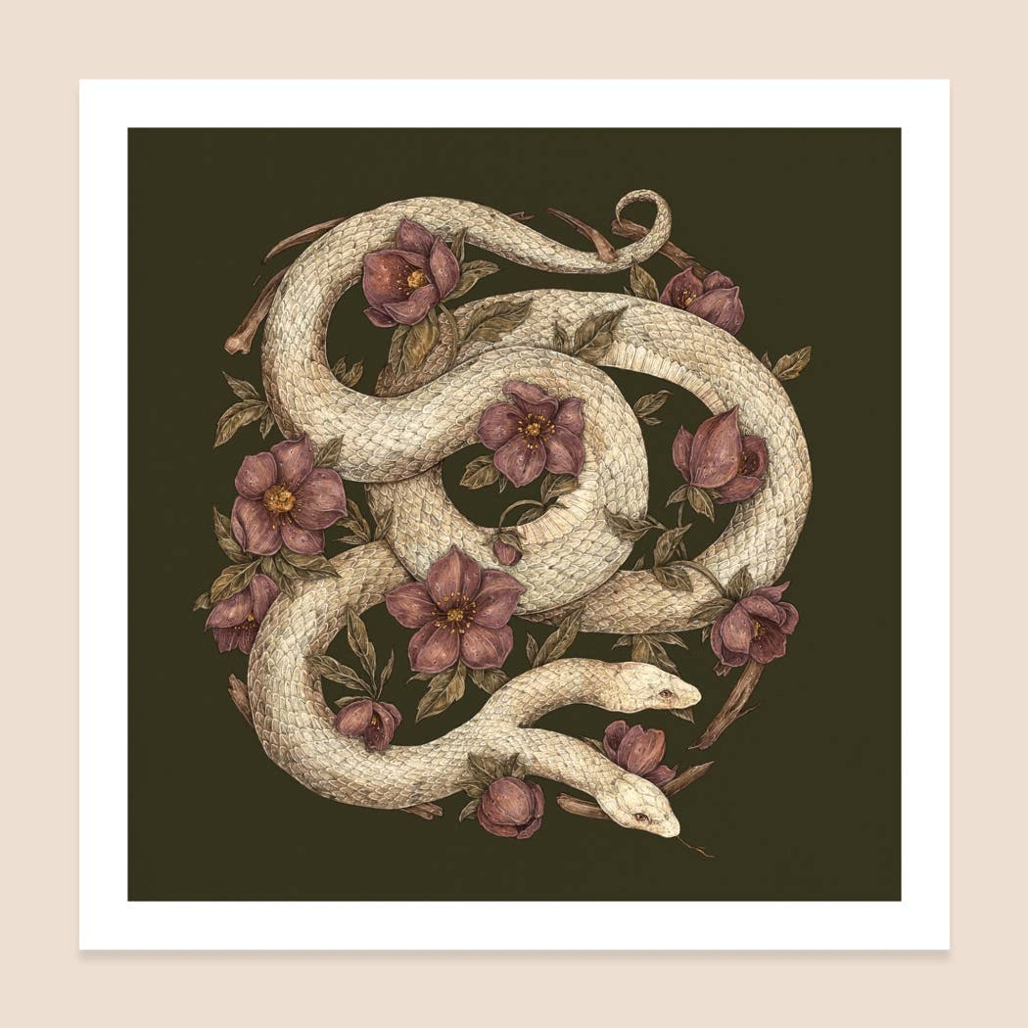 Two-Headed Snake Print (12” x 12”)